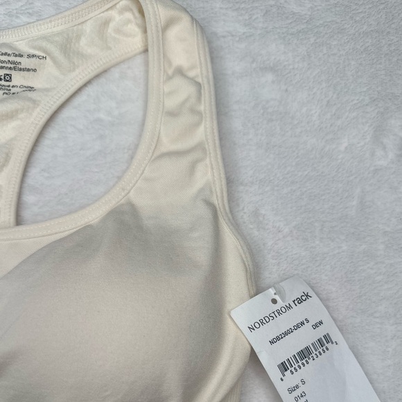 Racerback Sports Bra Removable Pad Size S Rene Rofe Nordstrom Rack Ivory/Cream - Picture 5 of 9